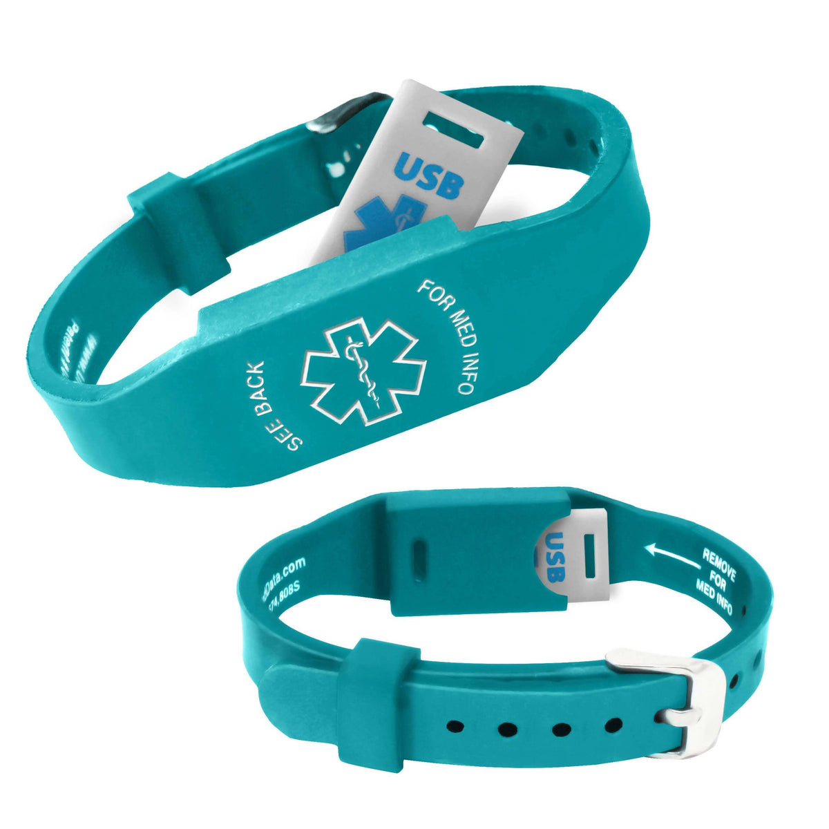 Usb medical outlet alert bracelet