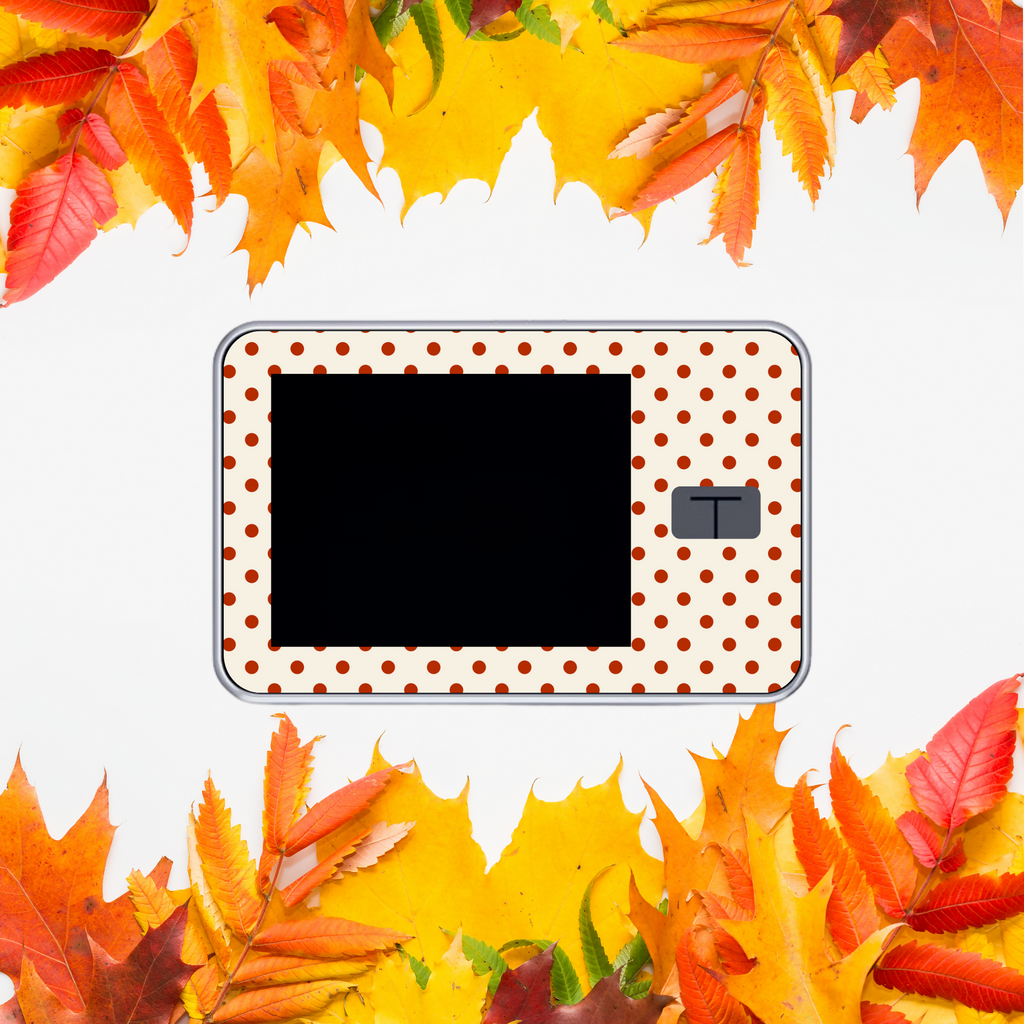 Autumn Polka Dots on Leaves BG