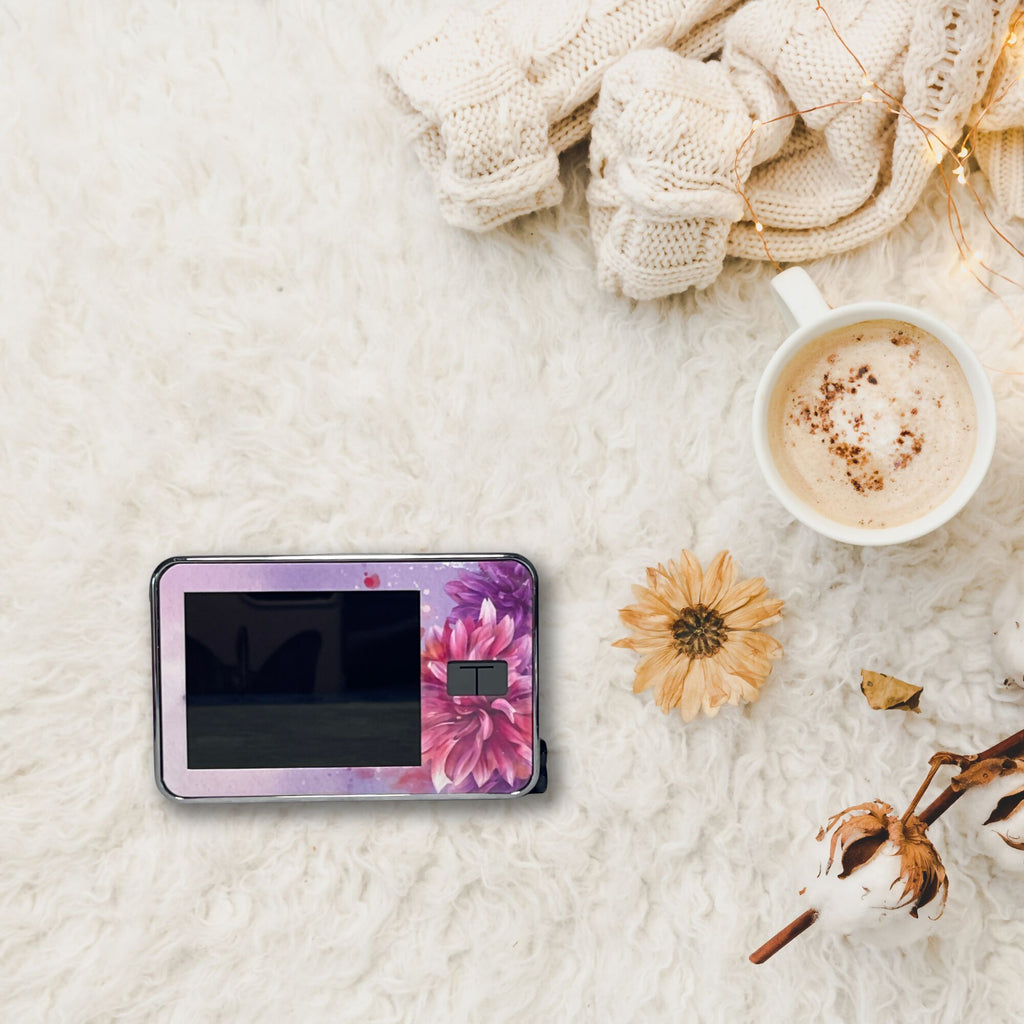 Purple Cosmo WC Flowers w Fur BG