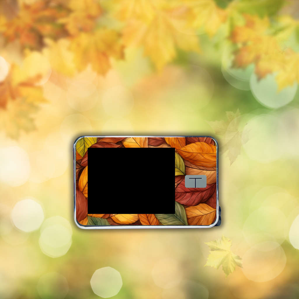 Colorful Fall Leaves on Leaves BG