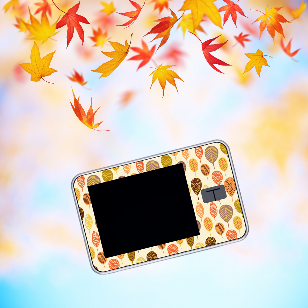 Charming Fall Leaves on Sky BG