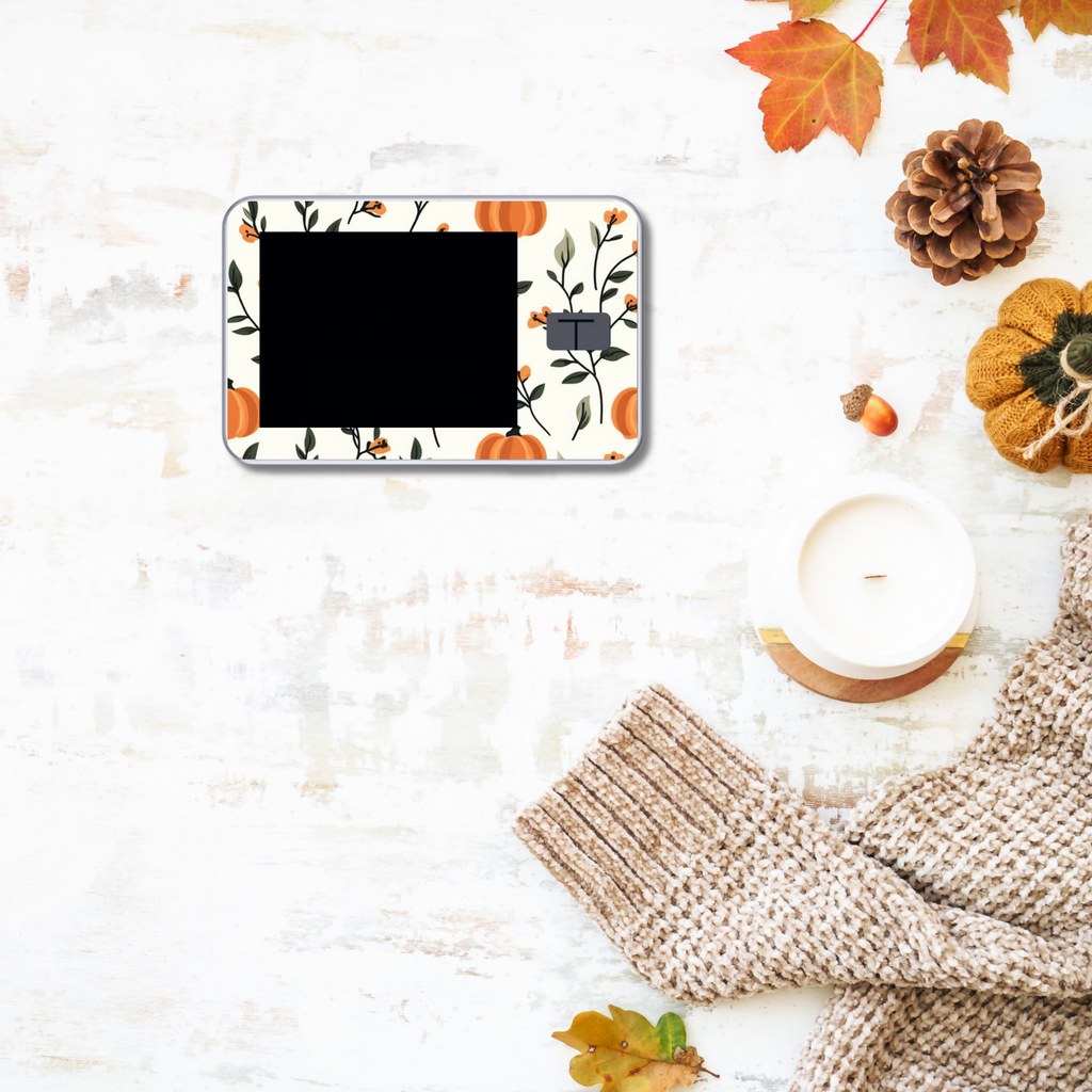 Pumpkins & Flowers on Sweater BG