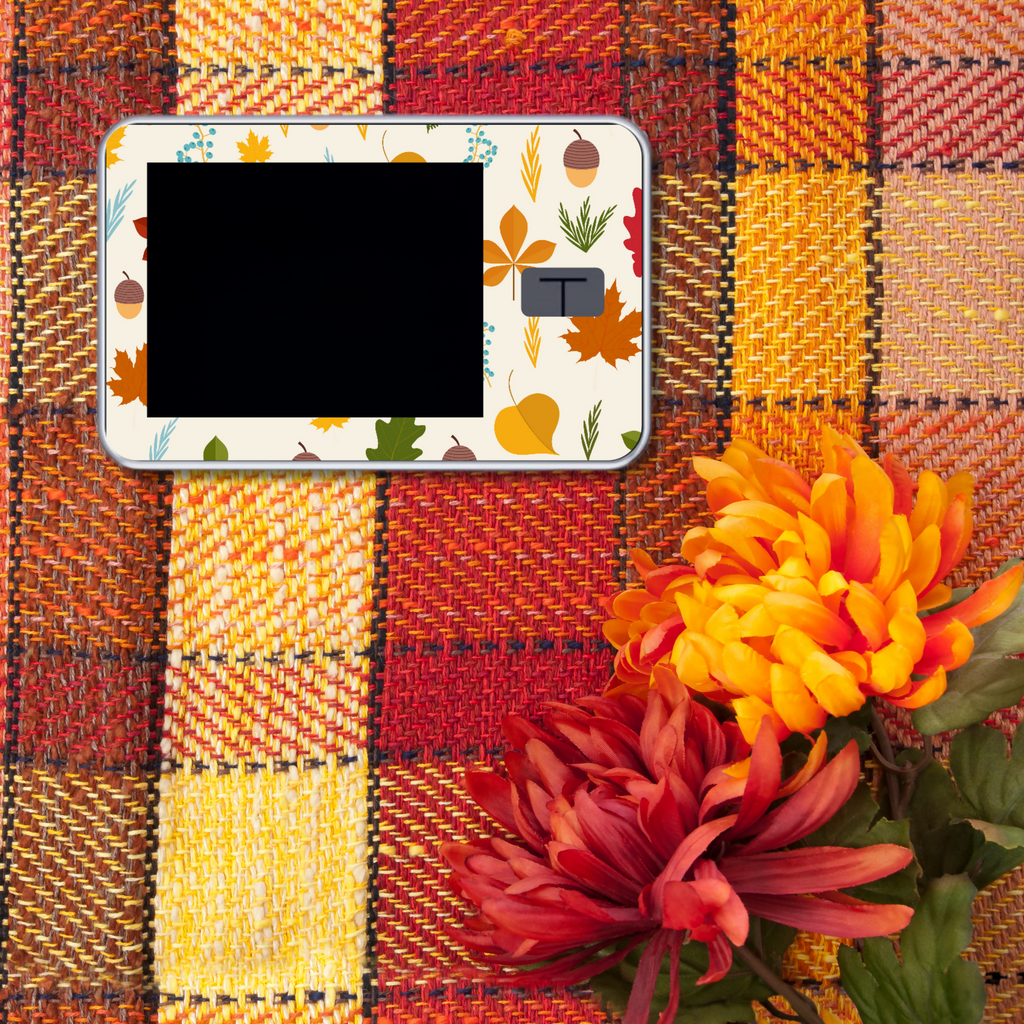 Fun Fall Pattern Main on Plaid BG
