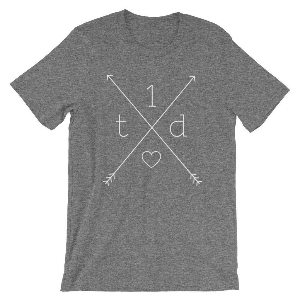 Dia-Be-Tees T1D Crossed Arrows Diabetes Short-Sleeve Unisex T-Shirt - The Useless Pancreas