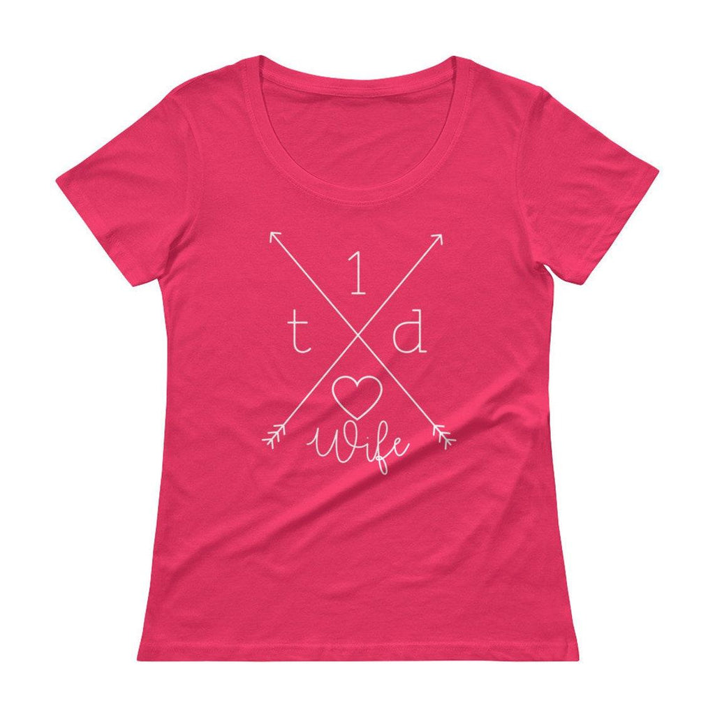 Dia-Be-Tees T1D Wife Ladies' Scoopneck T-Shirt - The Useless Pancreas
