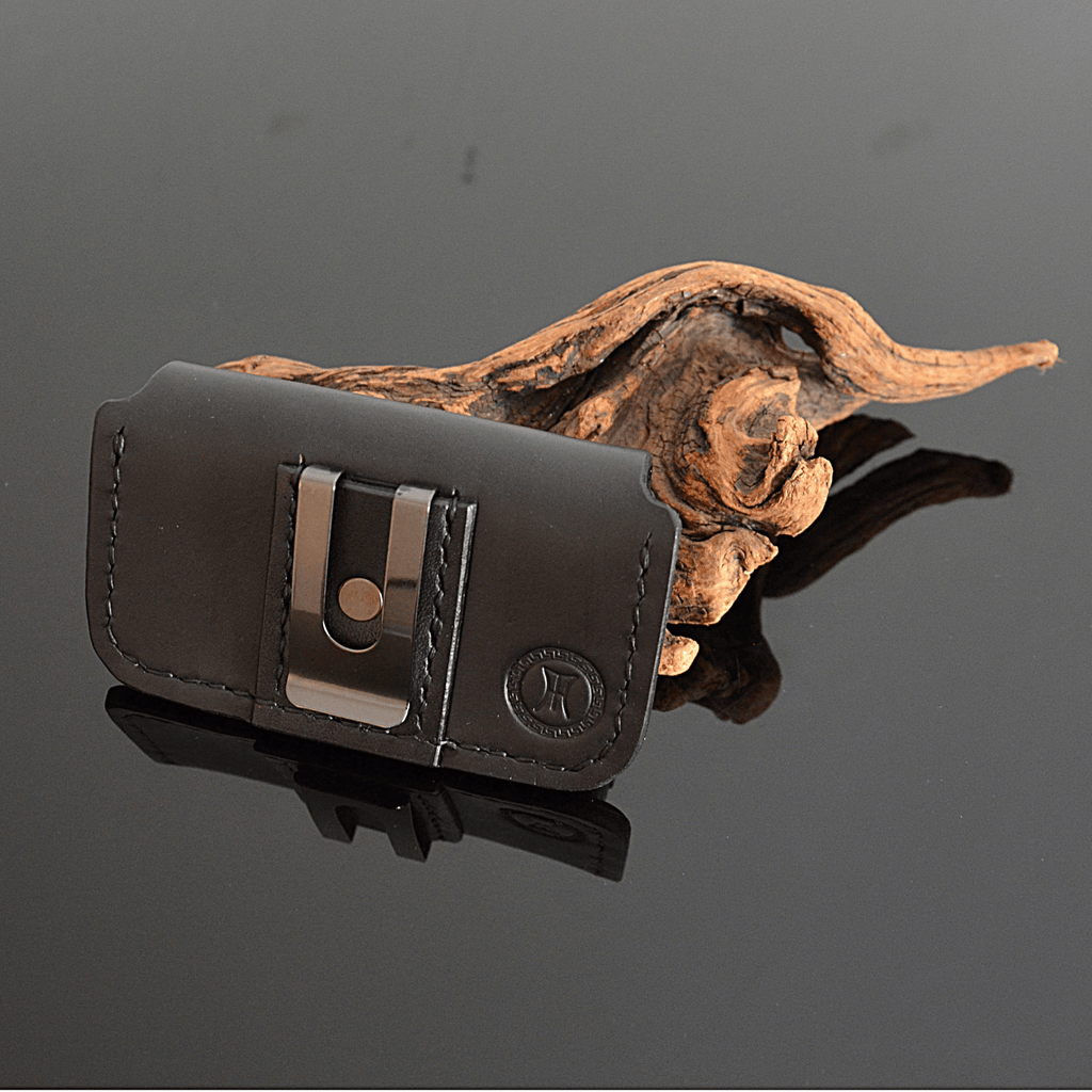 leather insulin pump case with clip