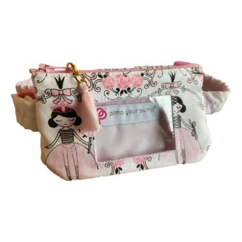 Pump Pouch by Pimp Your Pump - Pretty In Pink with vinyl screen and zip charm - The Useless Pancreas