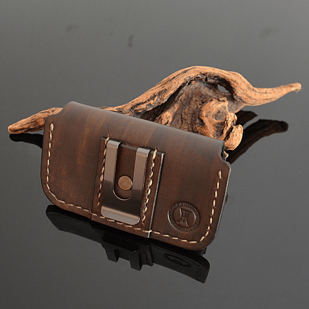genuine leather insulin clip case