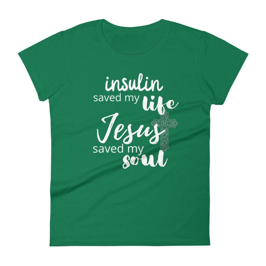 Dia-Be-Tees Insulin Jesus Saved Diabetes Women's short sleeve t-shirt - The Useless Pancreas