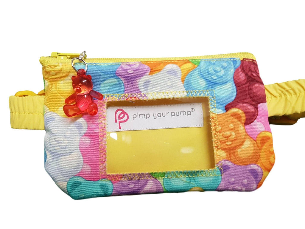 Pump Pouch by Pimp Your Pump - Jelly Bears with vinyl screen and zip charm - The Useless Pancreas