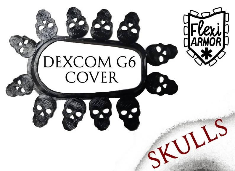 FlexiArmor SKULLS Dexcom G6 Cover - *Reusable* - The Useless Pancreas
