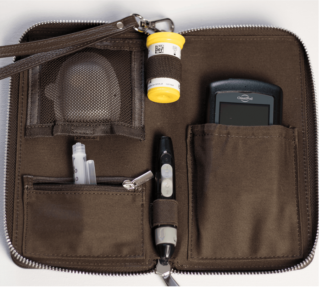 Brown Clutch Diabetic Test Kit - My DKIT