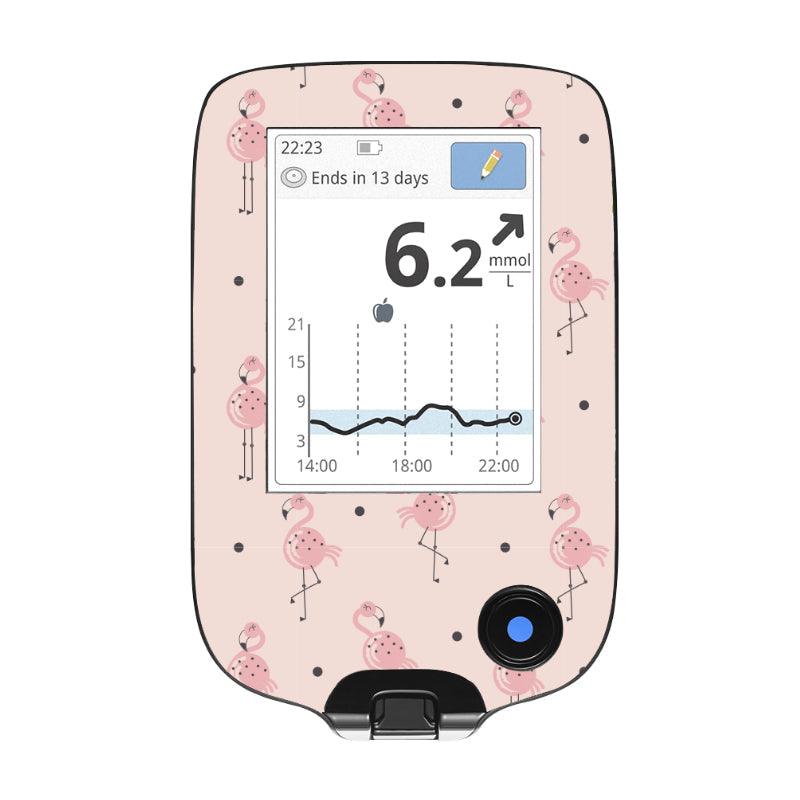 Freestyle Libre 1/2 Cover (Fancy Flamingos) - The Useless Pancreas