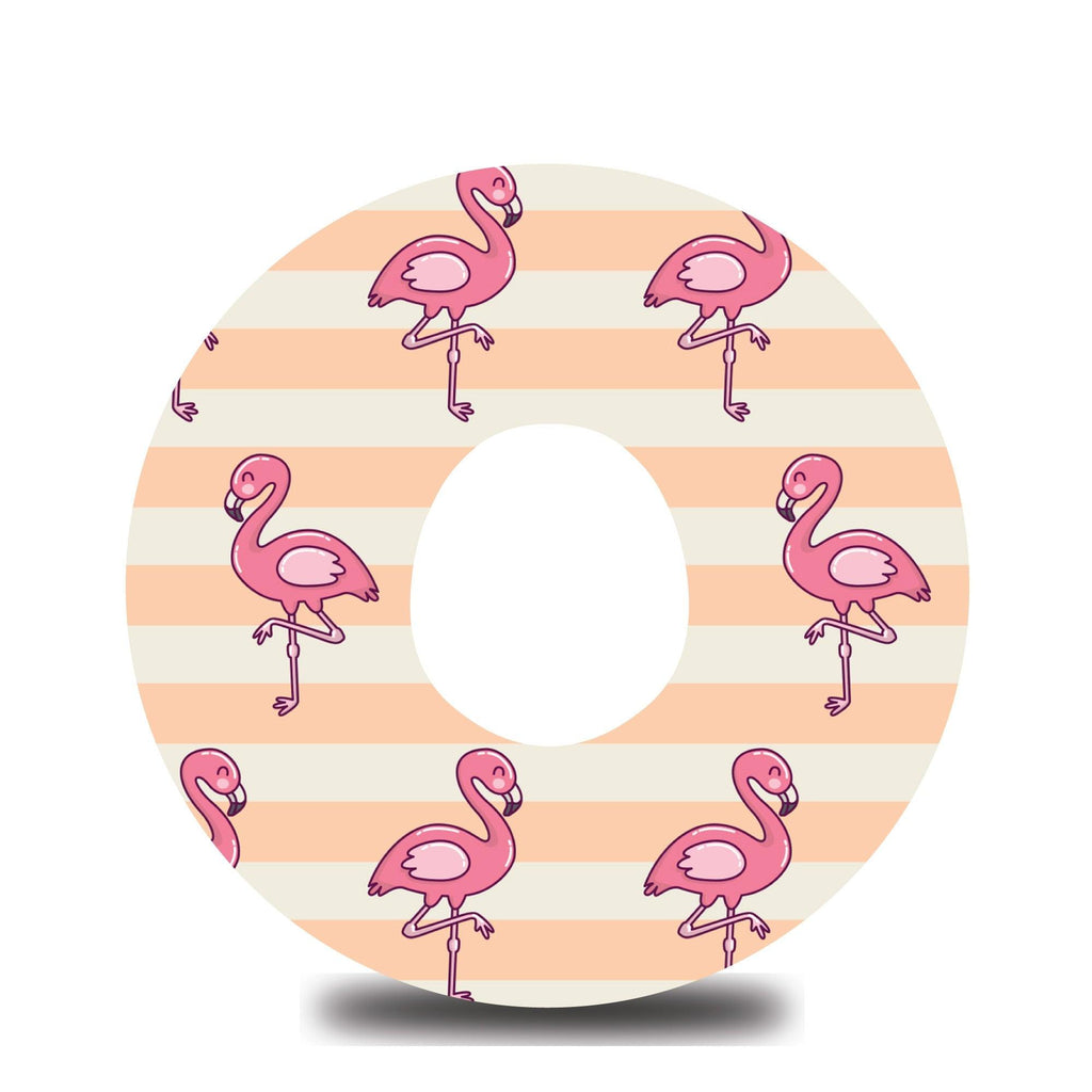 Flamingo Stripes Dexcom G7 Tape - The Useless Pancreas