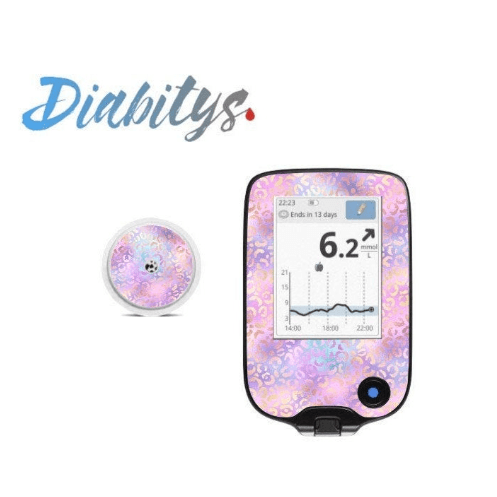Freestyle Libre Reader and 1 Sensor Decal - Iridescent Leopard - The Useless Pancreas