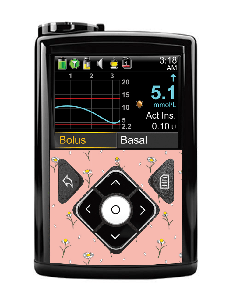 ETC & Organising Chaos Medtronic Button Panel Sticker (Oopsy Daisy) - The Useless Pancreas