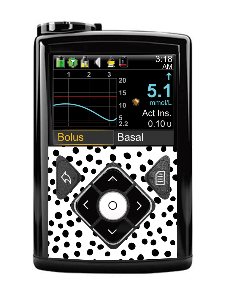 Medtronic 640G/670G Button Panel Sticker (Spotty Dotty) - The Useless Pancreas
