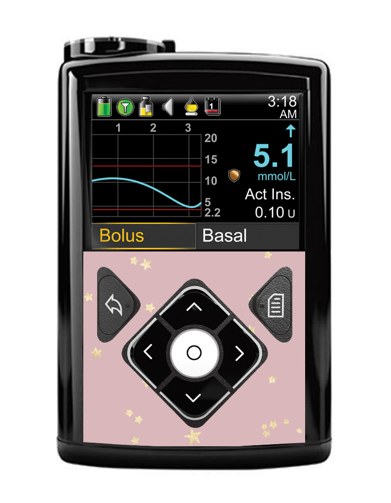Medtronic 640G/670G Button Panel Sticker (Dusky Stars) - The Useless Pancreas