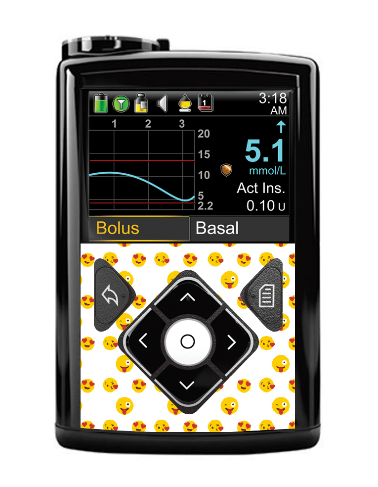 Medtronic 640G/670G Button Panel Sticker (Emoji) - The Useless Pancreas