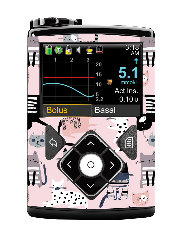 Medtronic 640/670/780G Pump Sticker (Kitty Cat) - The Useless Pancreas