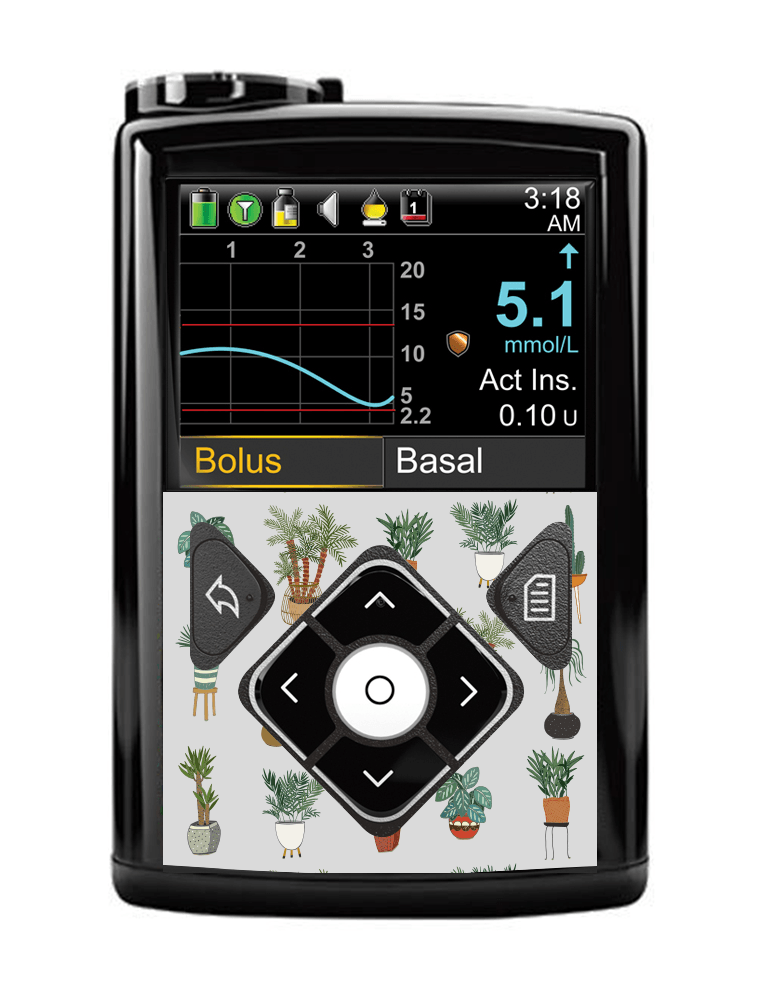Medtronic 640G/670G Button Panel Sticker (Super Succulents) - The Useless Pancreas