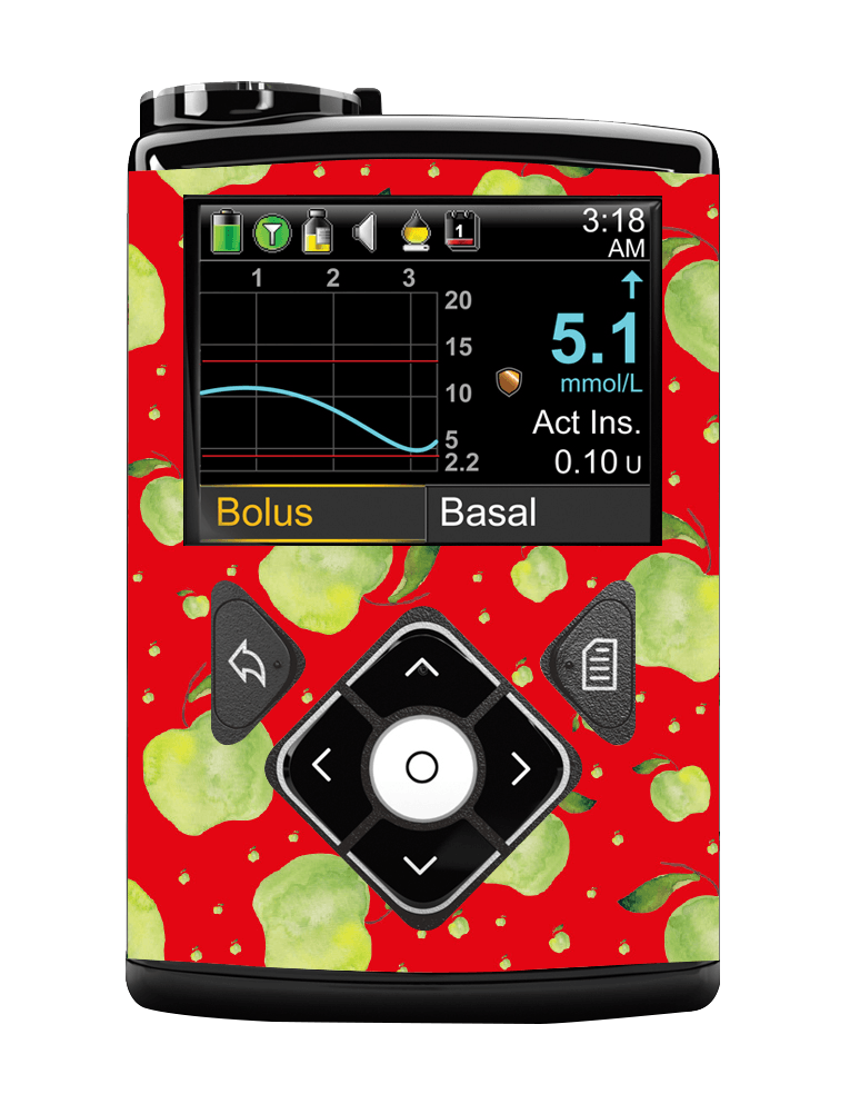 Medtronic 640/670G Pump Sticker (Falling Apples) - The Useless Pancreas