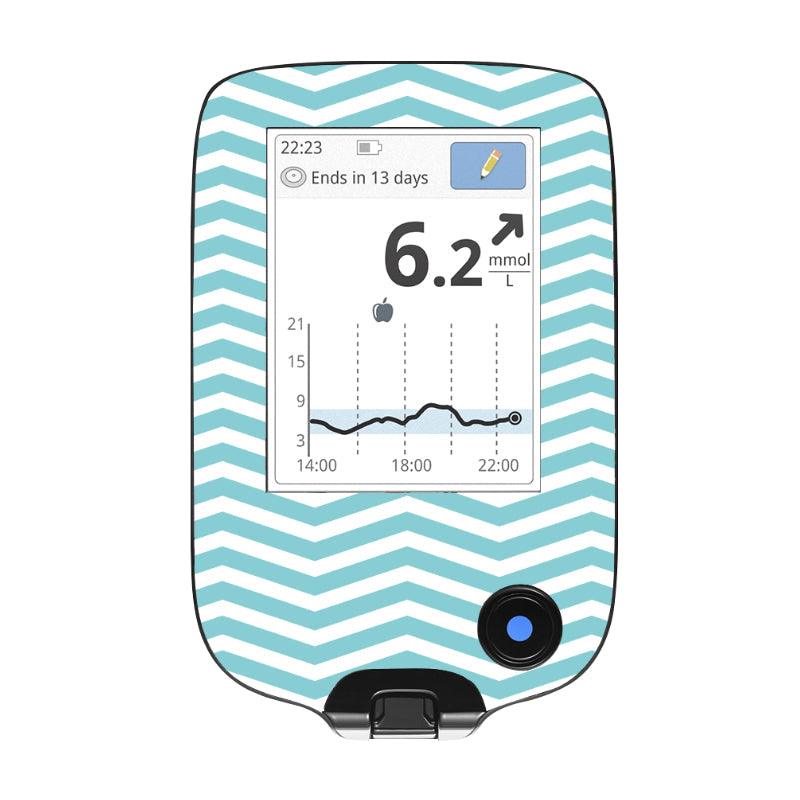 Freestyle Libre 1/2 Cover (Mint Chevron) - The Useless Pancreas