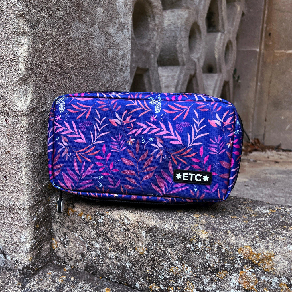 ETC - Navy Leaves Diabetic Kitbag - The Useless Pancreas