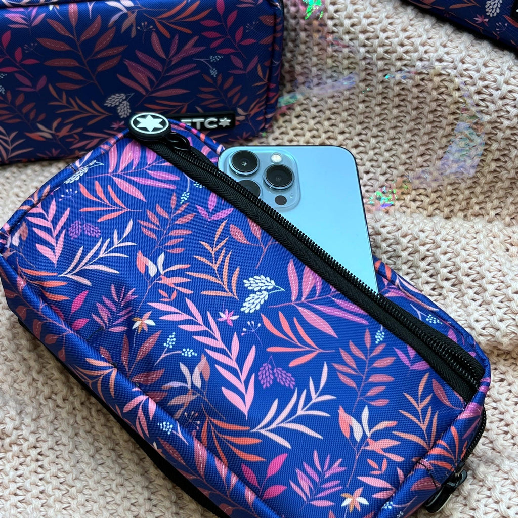 ETC - Navy Leaves Diabetic Kitbag - The Useless Pancreas