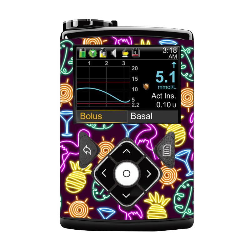 Medtronic 640/670/780G Pump Sticker (Neon Nights) - The Useless Pancreas