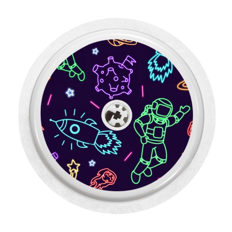 Freestyle Libre 2 Sensor Cover (Neon Space) - The Useless Pancreas