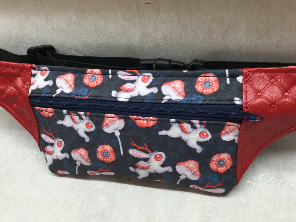 Insulin Pump Case Belt Rabbits mushrooms - The Useless Pancreas