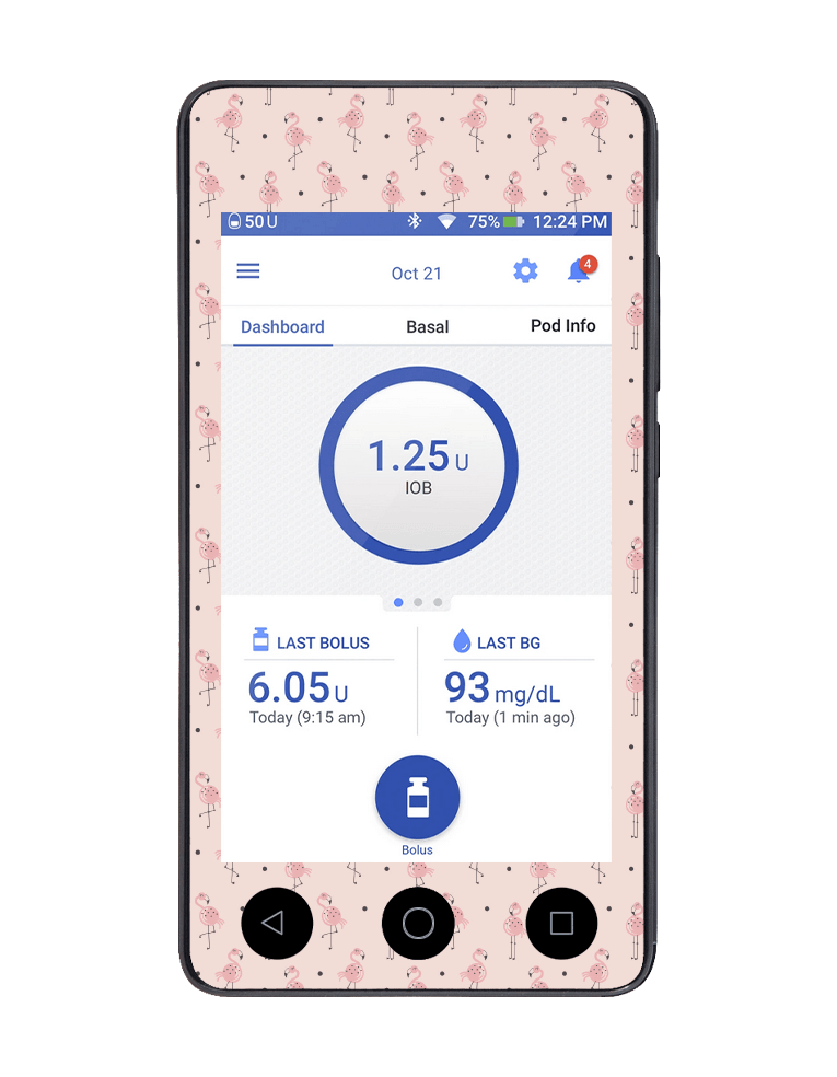 Omnipod DASH Cover (Fancy Flamingo) - The Useless Pancreas