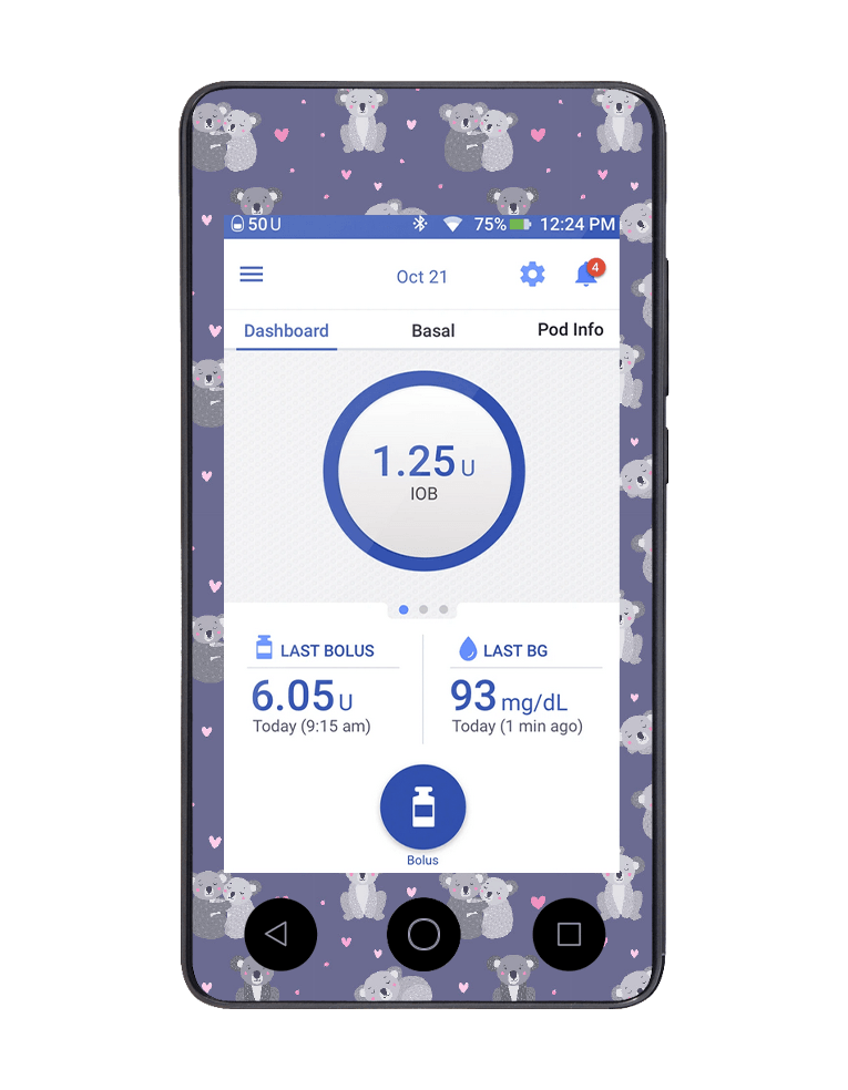 Omnipod DASH Cover (Koala Club) - The Useless Pancreas