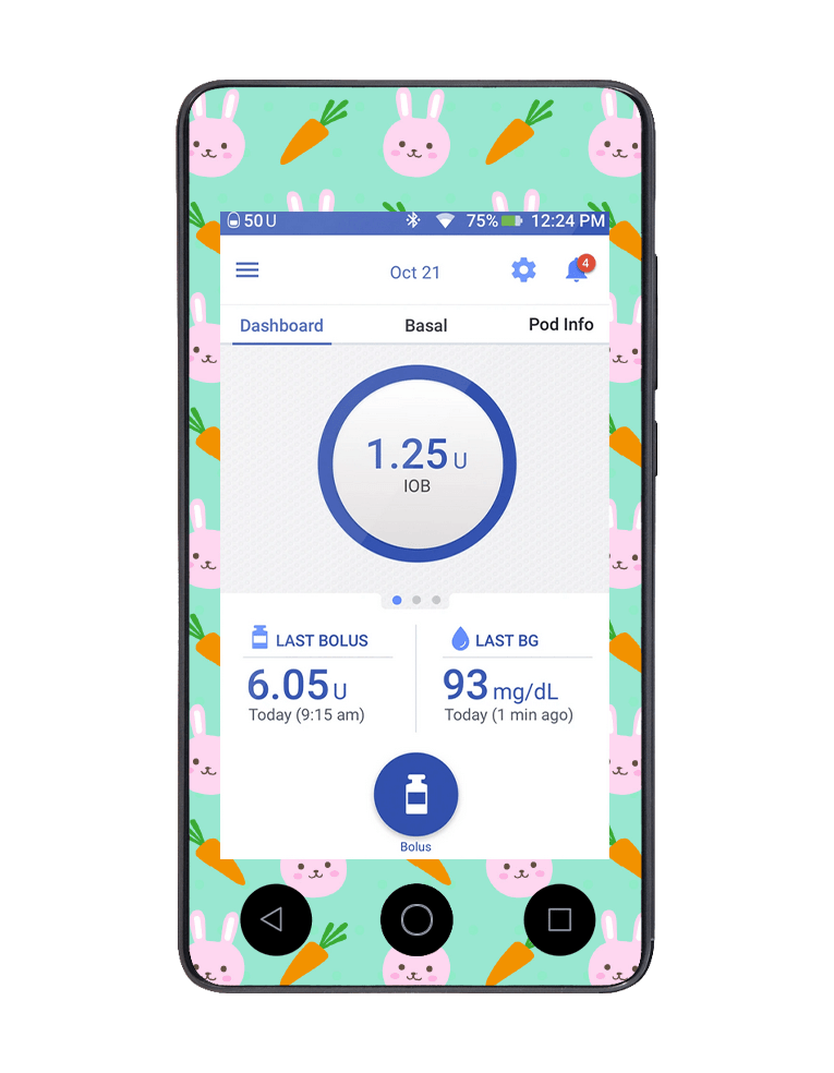 Omnipod DASH Cover (Bunnies) - The Useless Pancreas