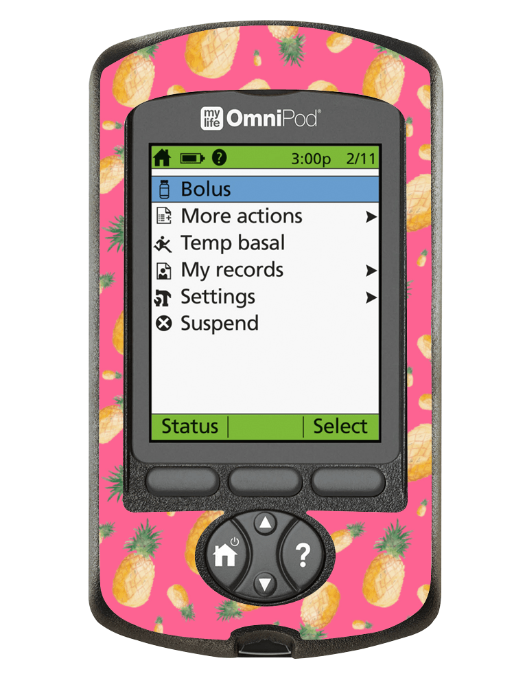 Omnipod PDM Cover (Pink Pineapples) - The Useless Pancreas