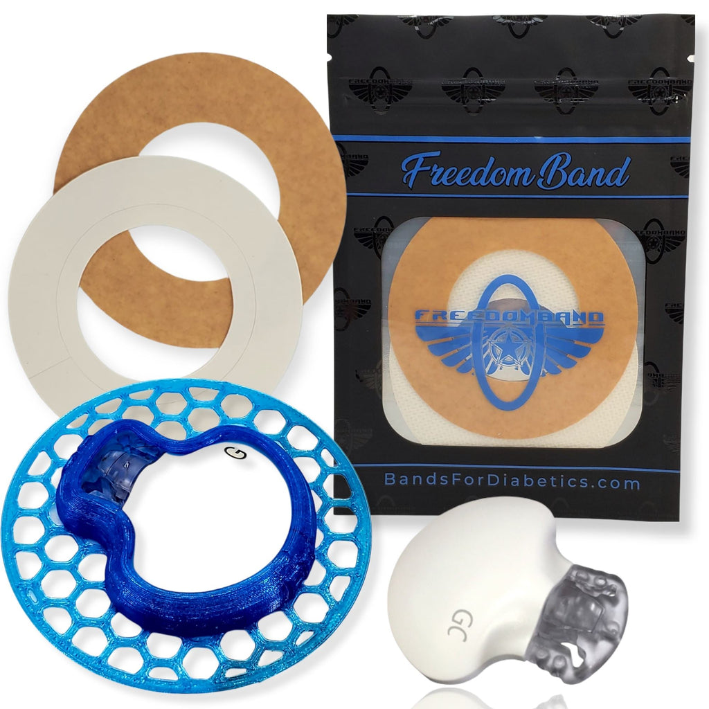 Mandala Edition : Medtronic Guardian 3 & 4 Reusable Infiniflex Protective Overlay Cover Medtronic Guardian Freedom Bands For Diabetics Awareness Blue Crystal Honeycomb Strength Free Sample : White Micro-woven