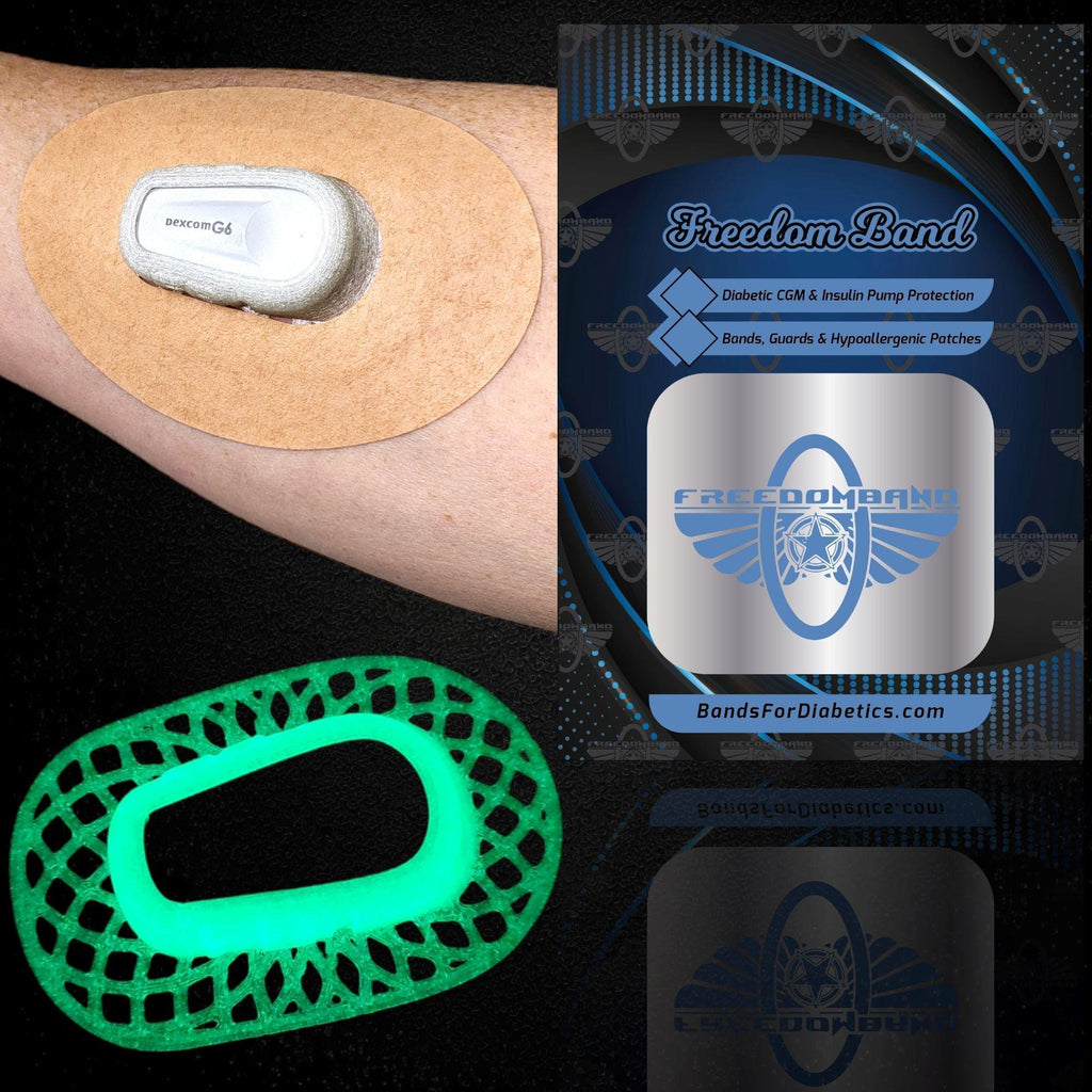 Mandala Edition : Dexcom G6 Reusable Infiniflex Sensor Patch Cover Dexcom G6 Sensor Covers Freedom Bands For Diabetics Green Glow-In-The-Dark Circular Awarness Free Sample : Tan Skinsoft Texture
