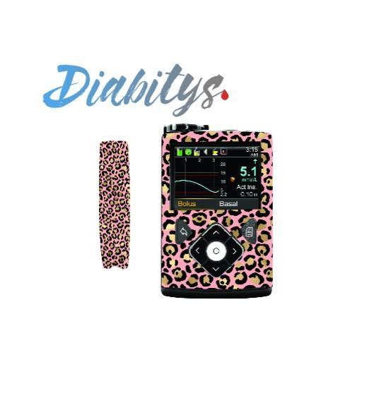 Medtronic 640g, 670g or 780g Insulin Pump Wrap Decal - Pink Leopard - The Useless Pancreas
