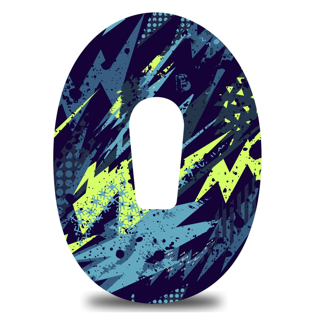Rad Grafix Neon Lightning Dexcom G6 Tape - The Useless Pancreas