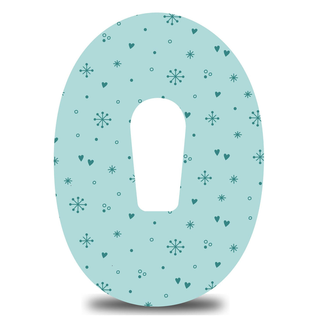 Seafoam Snowflakes Dexcom G6 Tape - The Useless Pancreas