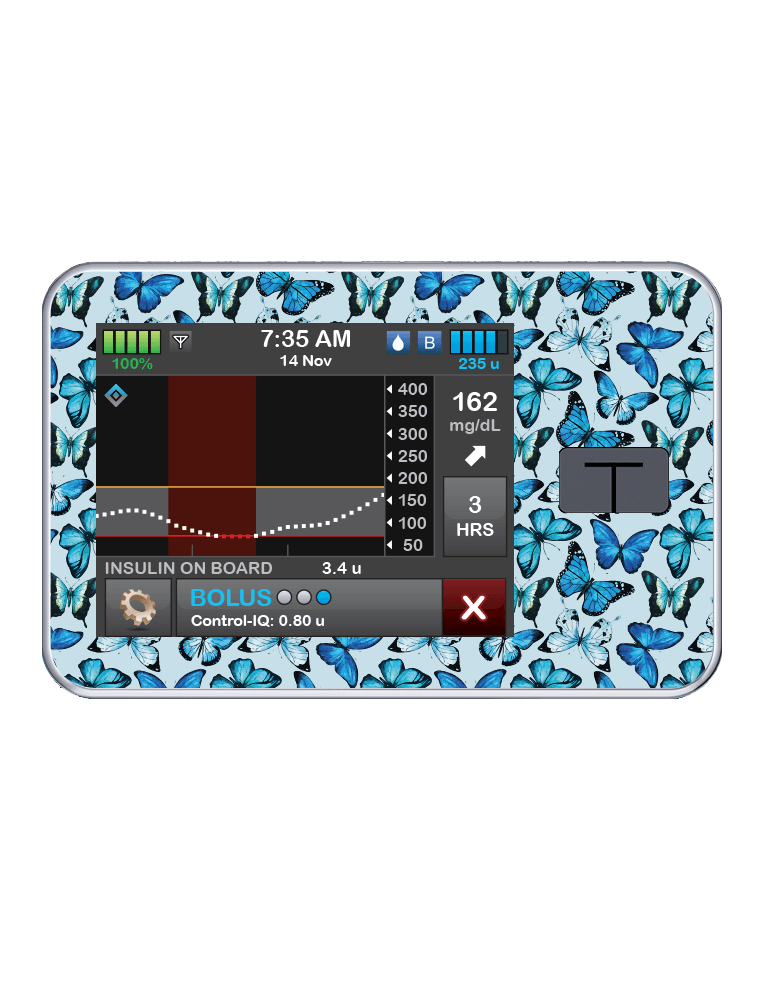 T:slim Cover Sticker (Butterfly Blue) - The Useless Pancreas