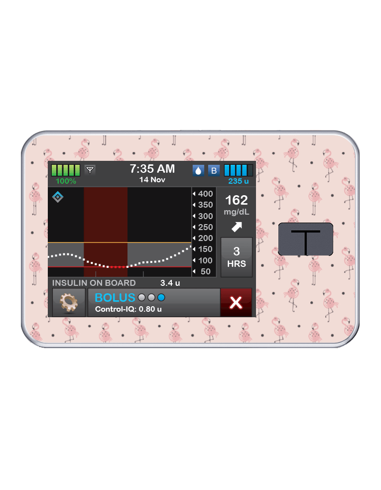 T:slim Cover Sticker (Fancy Flamingos) - The Useless Pancreas