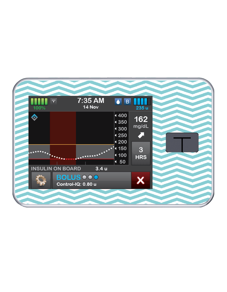 T:slim Cover Sticker (Mint Chevron) - The Useless Pancreas