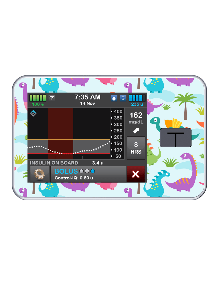 T:slim Cover Sticker (Dinosaurs) - The Useless Pancreas