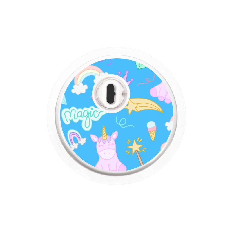 Freestyle Libre 3 Sensor Sticker (Unicorns & Rainbows) 4pk - The Useless Pancreas