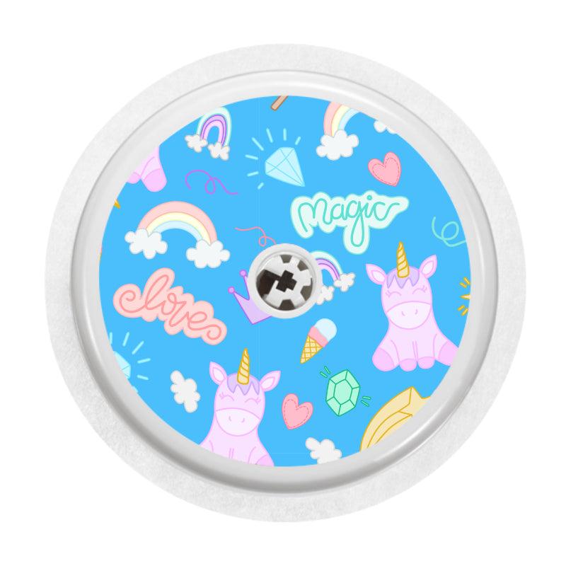 Freestyle Libre 2 Sensor Cover (Unicorns & Rainbows) - The Useless Pancreas