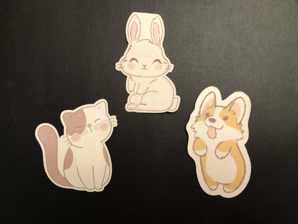 A Silly Patch 3 Pack - Bunny, Corgi & Cute Cat