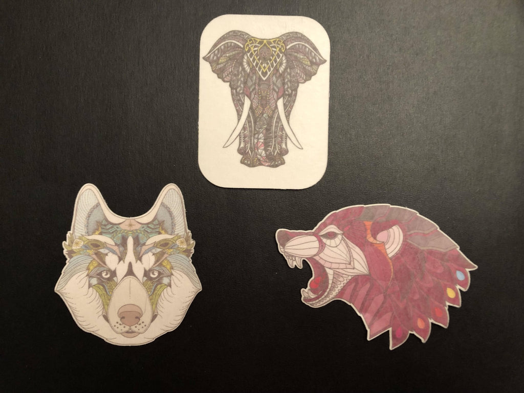 A Silly Patch 3 Pack - Zen Wolf, Zen Husky & Zen Elephant