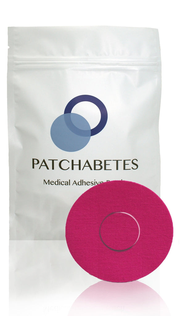 Adhesive Patch For Libre 1 & 2, Medtronic & more by Patchabetes! - 20 Pack Pink